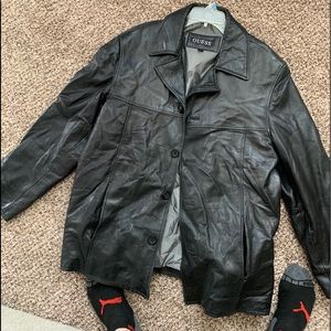 Guess Men’s large leather jacket